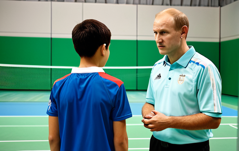 베네딕트 라하드 배드민턴 올림픽 경기 - **Image Prompt:** Dynamic action shot of Benedikt Rahard, a young Indonesian badminton player, mid-s...